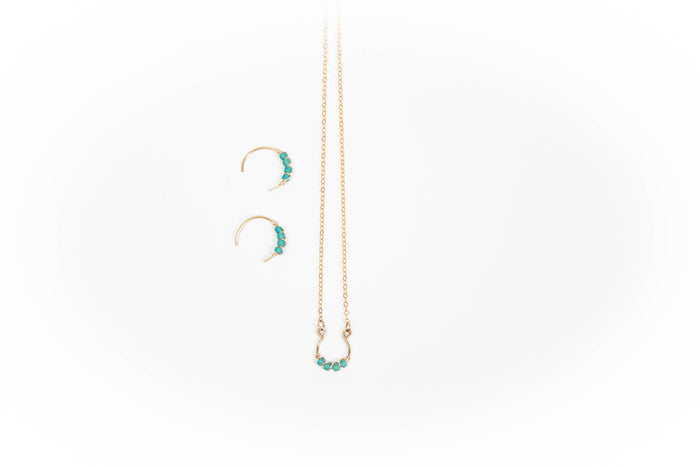 Moab Western Horseshoe Necklace in 14k Gold Filled