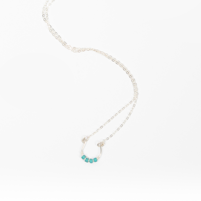 Moab Western Horseshoe Necklace in Sterling Silver