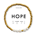 Morse Code Pearl & Gold Bracelet | HOPE