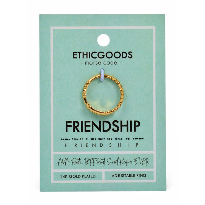 Morse Code Ring - Patterned | FRIENDSHIP: Friendship