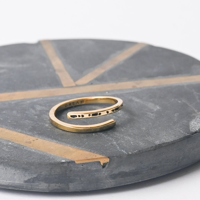 Morse Code Ring - Stamped | MAMA: Mama
