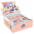 Box of My Little Pony trading card packs on a white background