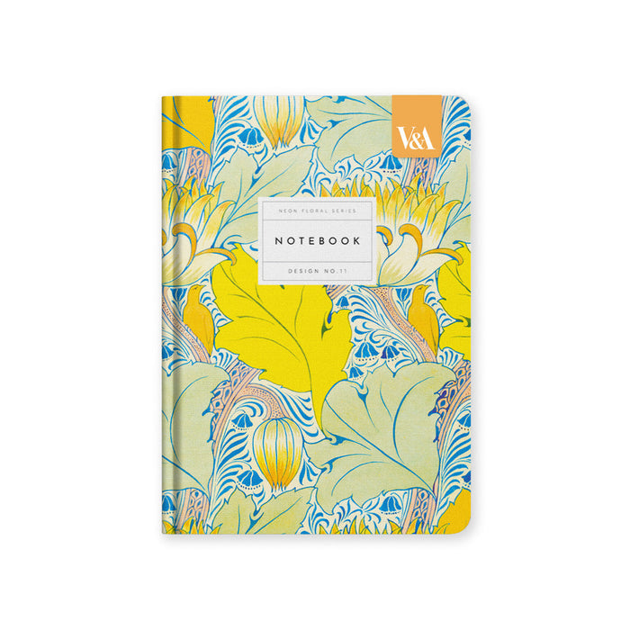 Neon Floral Arts & Crafts Hardback Notebook (A5)