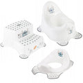 Non-slip step stool, two steps, max. 120 kg, + Toilet seat cover + Stitch potty