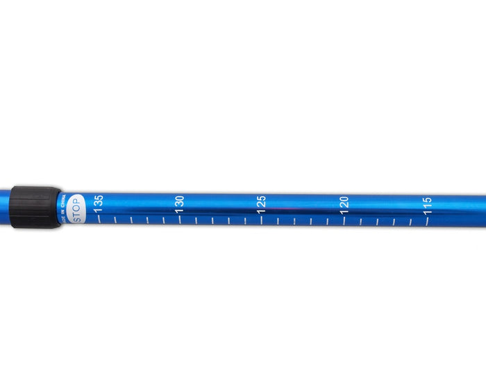 Nordic walking sticks in aluminum anti-shock system 65-135cm EUROBATT blue color