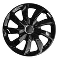 NRM 17" Wheel Covers Hubcaps Universal Car Black ABS Easy Assembly Heavy Duty 4 identical hubcaps
