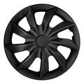 NRM Quad 17'' Universal Car Wheel Covers, Matte Black, Set of 4