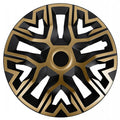NRM The Best 14'' Universal Wheel Covers, Gold and Black, 4-Pack