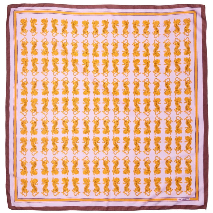 Olivia Square Scarf in Tiger Print