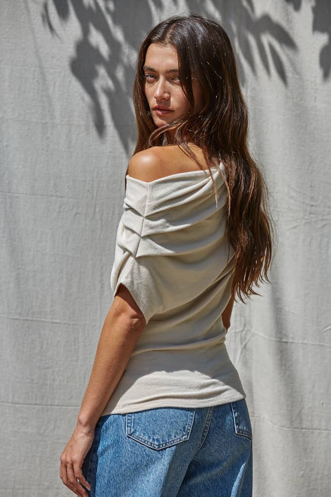 One Shoulder Drape Top