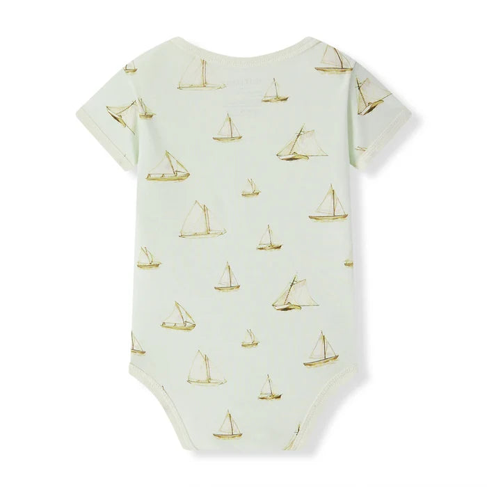 Onesie in Sailboat Melody (Organic Cotton)