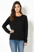 Open Crew Sweater in Black