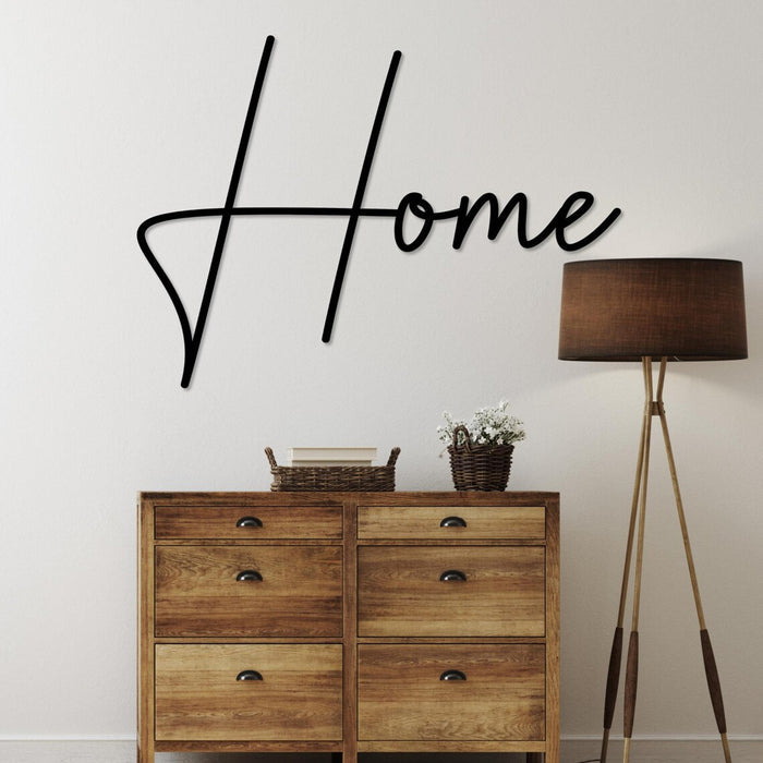 Openwork painting, 3D wall decoration, 3D painting "Home" 80x49cm black