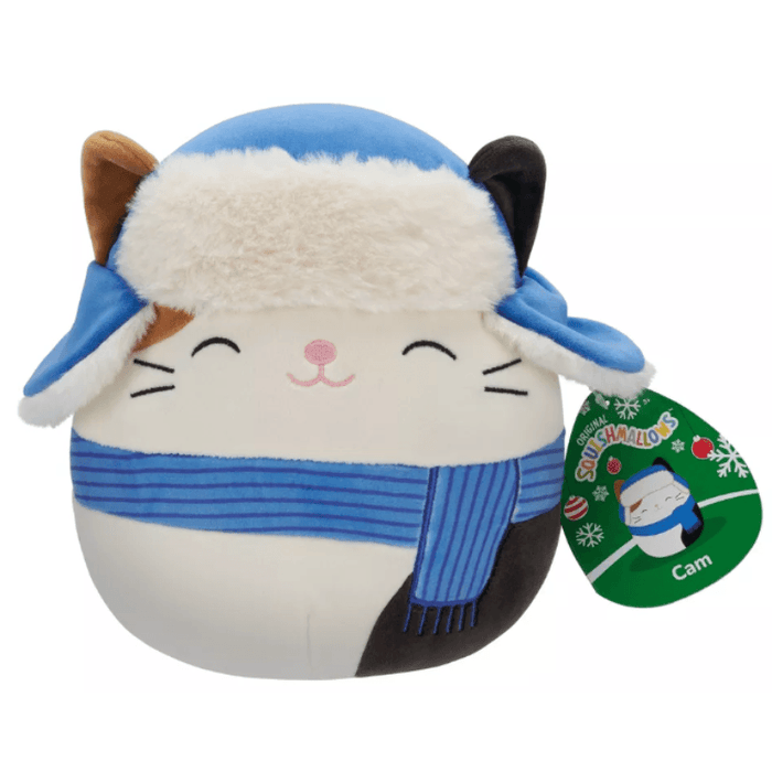 Original Squishmallows Cam with Blue Scarf and Hat 7.5"
