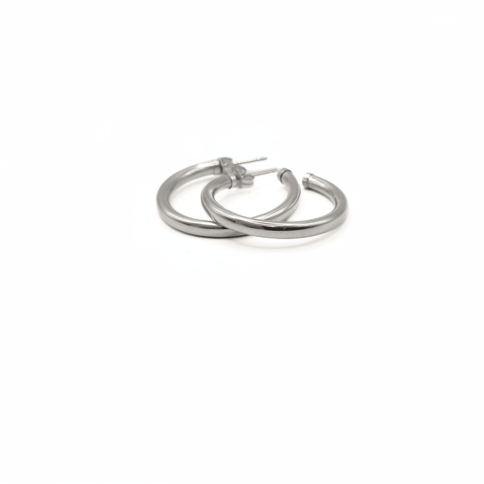 Paris Hoops in Silver (34mm)