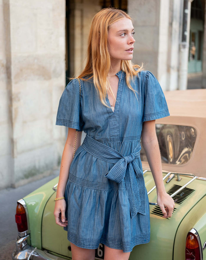 Pariscope Dress in Chambray