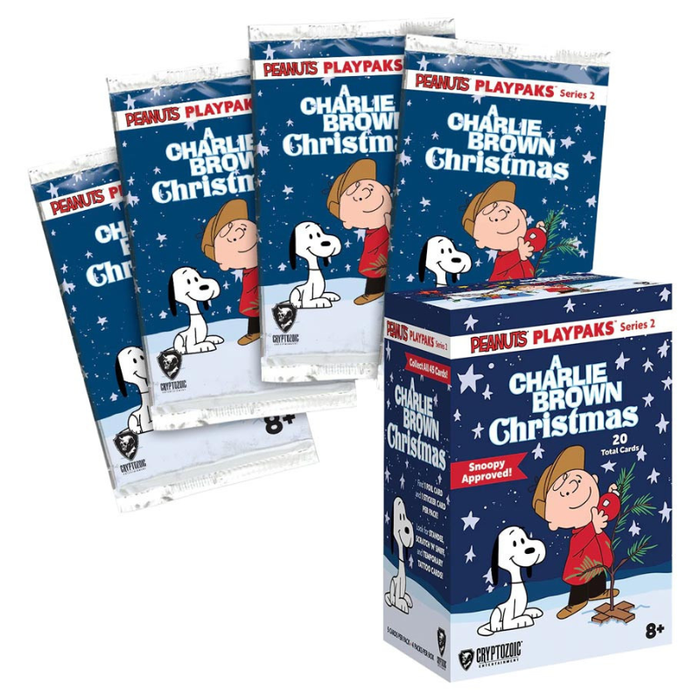 Peanuts Playpak collection featuring 'A Charlie Brown Christmas' on a white background
