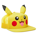 Yellow cap with Pikachu design on a white background
