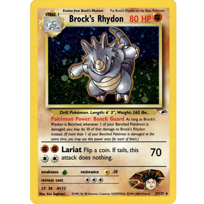 Pokémon Brock's Rhydon - Gym Heroes #002/132