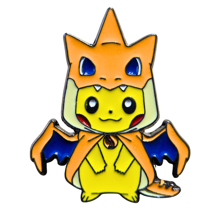Animated character with orange and yellow colors on a white background