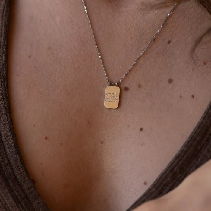 Powerful, Beautiful, Brilliant, and Brave Necklace in Gold