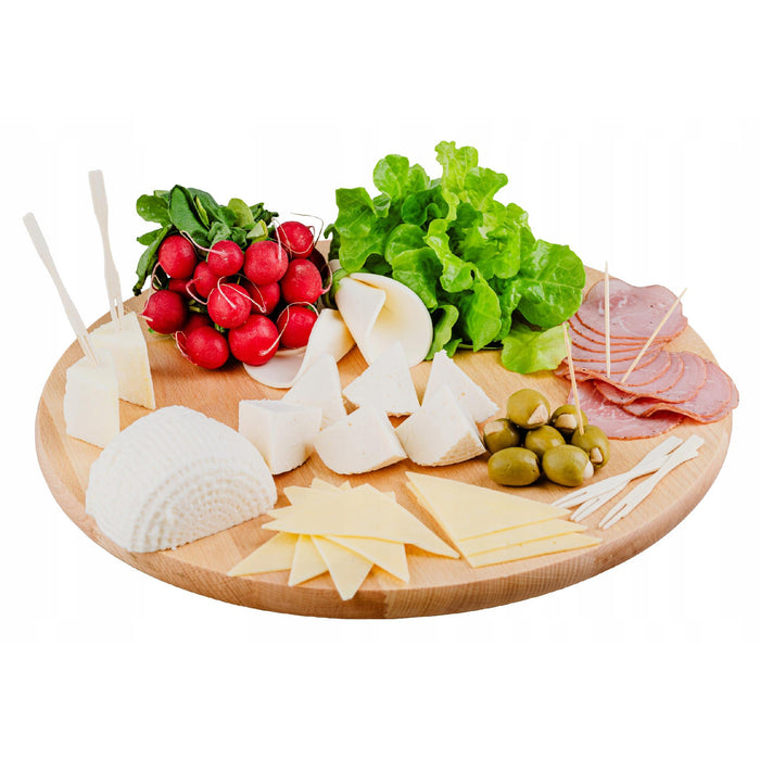 Practic rotating board, for serving snacks and pizza, beech wood, 40 cm diameter, 20090700