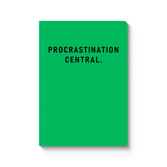 Procrastination Central Paperback Notebook (A5)