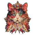 Puzzle: Wooden: Cat King 200 piece