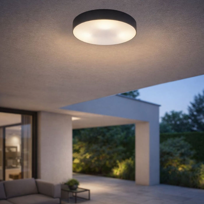 Rabalix Dolen Light Fixture, Black, 3x E27, max 9W, IP43, 75066