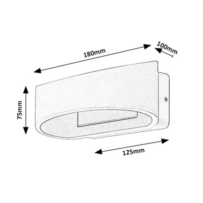 Rabalux Gerla Outdoor Wall Sconce, Brown, 9W LED, IP54, 3000 K, 77180