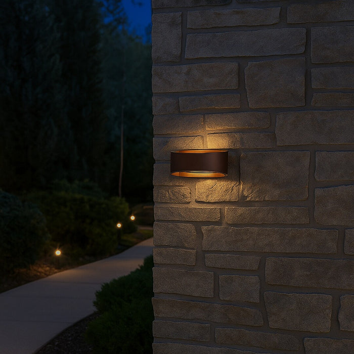 Rabalux Gerla Outdoor Wall Sconce, Brown, 9W LED, IP54, 3000 K, 77180