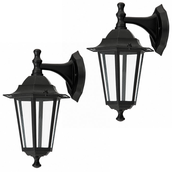 Rabalux Wall Sconce, Outdoor, IP43, E27, max 60W, Black, Velence, 2 pieces