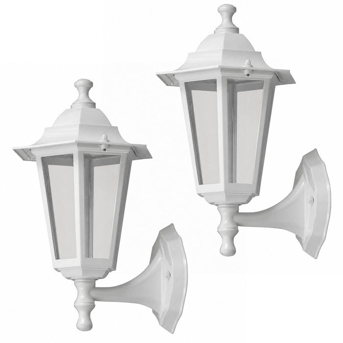 Rabalux Wall Sconce, Outdoor, IP43, E27, max 60W, White, Velence, 2 pieces