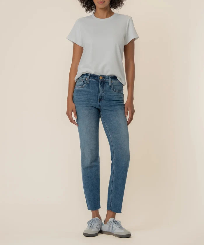 Rachael High Rise Mom Jean in Faithful