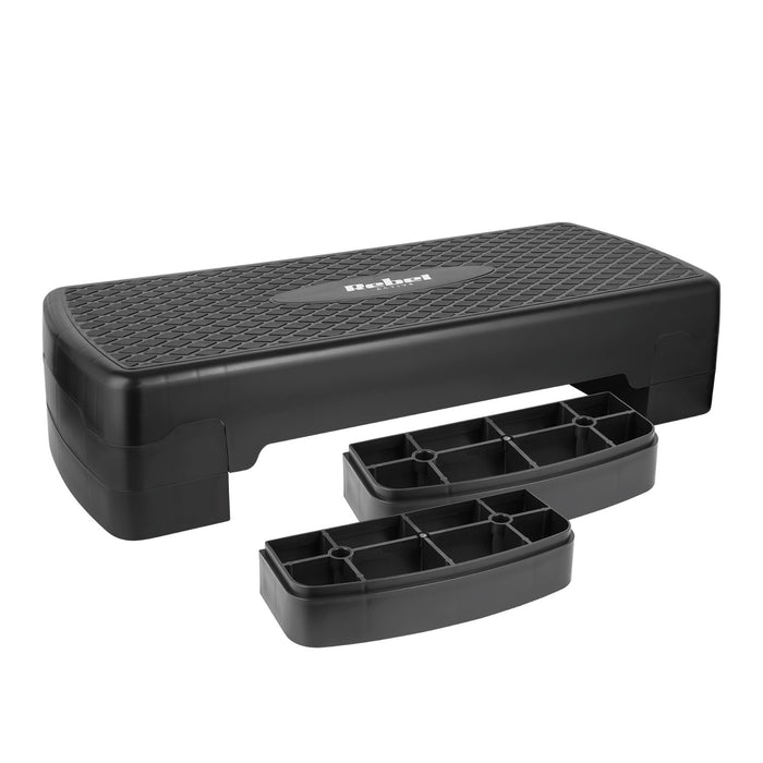 Rebel Active aerobics and fitness step, 3 steps, 68 cm, black, RBA-3227-BK