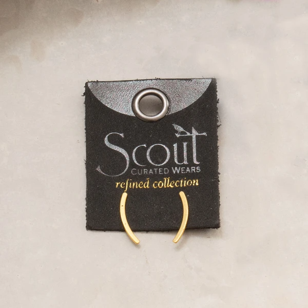 Refined Earring Collection - Comet Curve in Silver