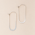 Refined Earring Collection - Cosmic Oval in Silver