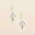 Refined Icon Lily Drop Earrings in Silver