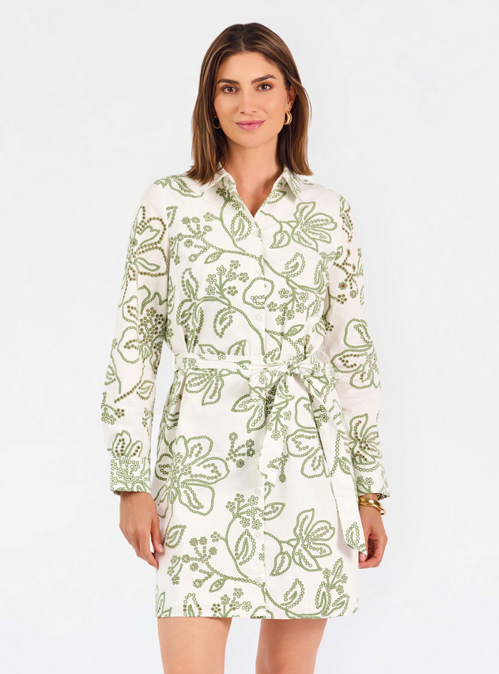 Sarah Dress in Lacecap White