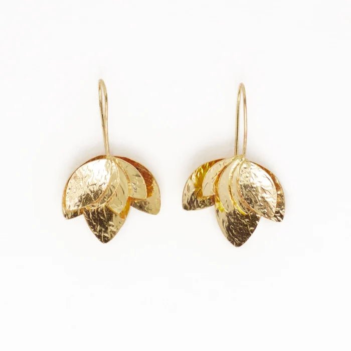 Sasha Layered Flower Threader Earrings