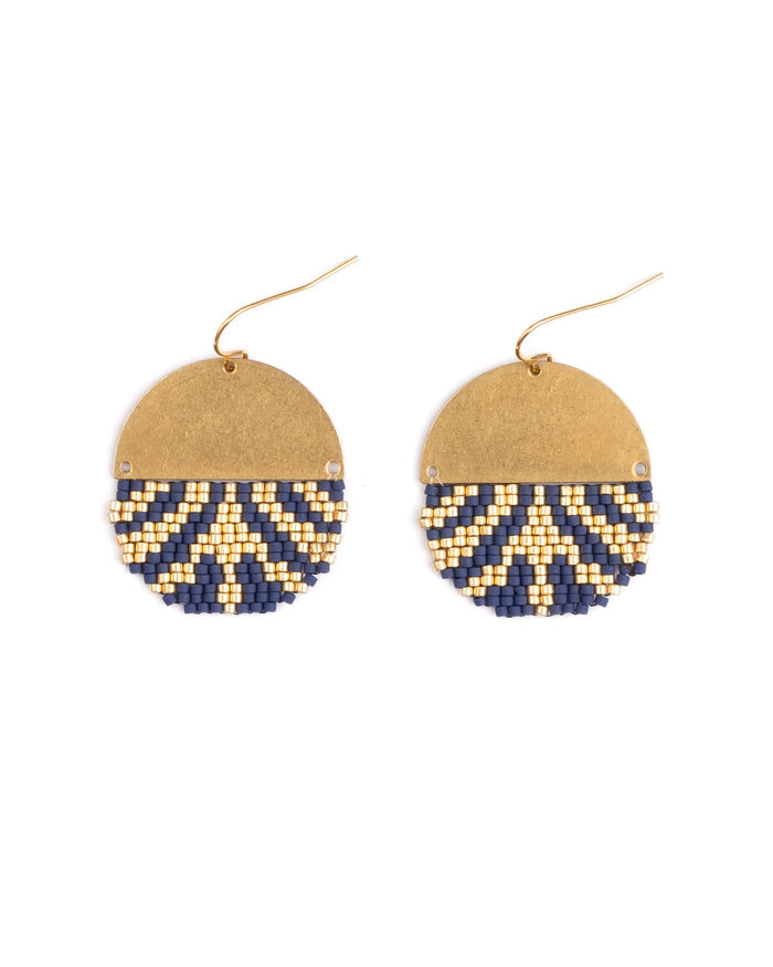 Savoy Drop Earrings in Blue