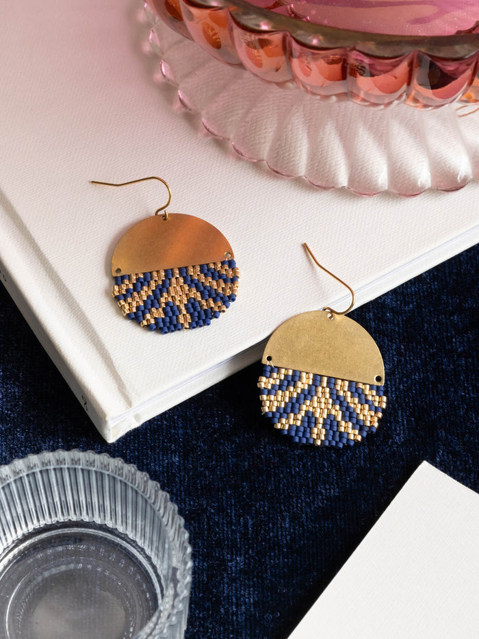 Savoy Drop Earrings in Blue