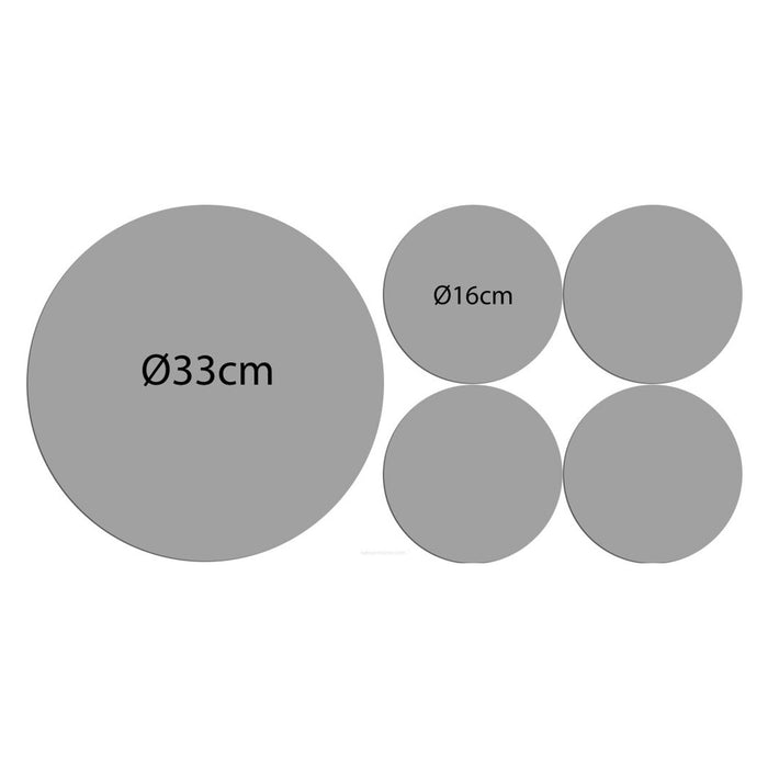 Set of round felt table placemats 1 + 4 - CONE