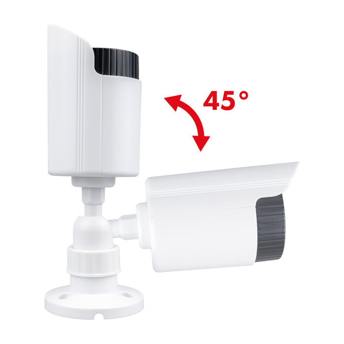 Set of two dummy tube cameras, IR LEDs, white, 2xAA power supply (not included), ABS, IR1800 WT