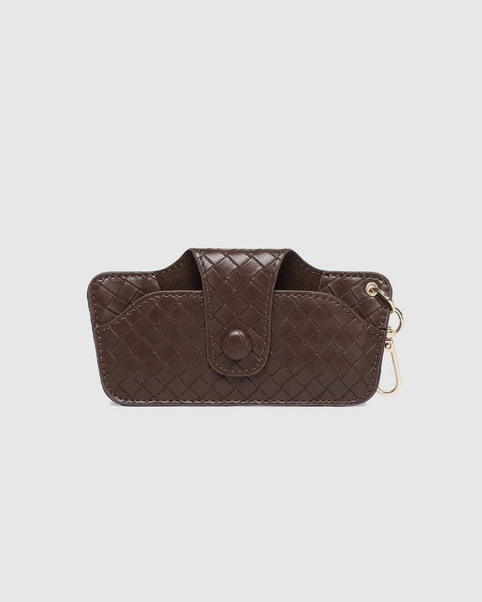 Skittle Sunglass Case - Woven Chocolate