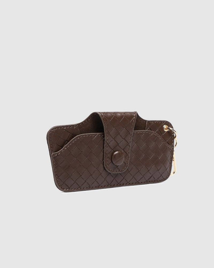 Skittle Sunglass Case - Woven Chocolate