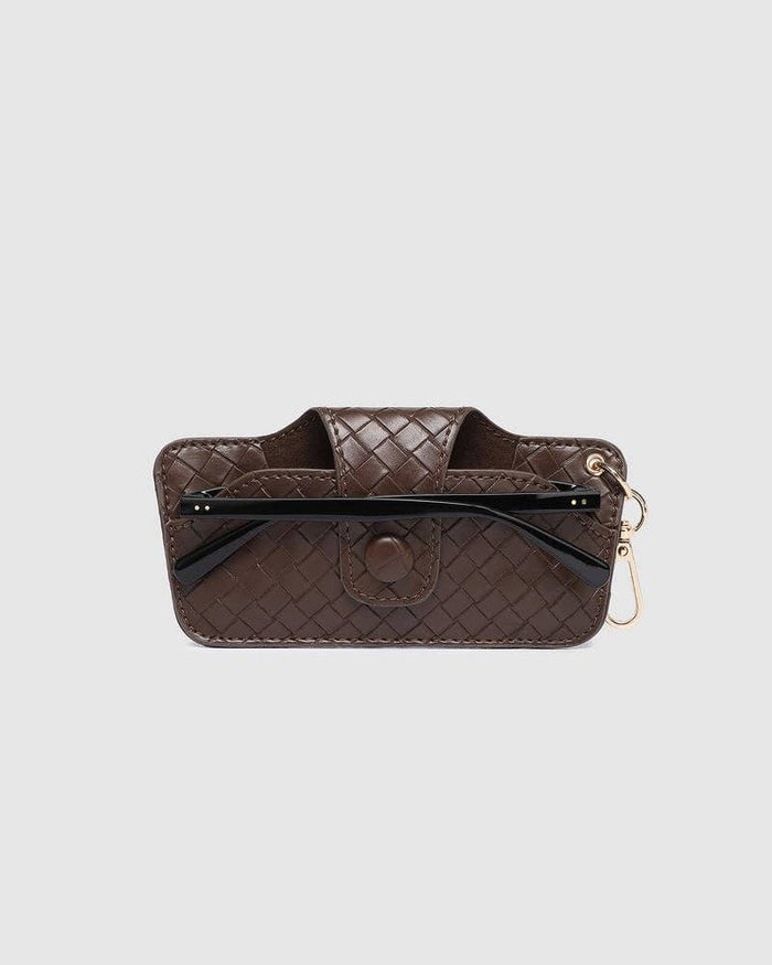 Skittle Sunglass Case - Woven Chocolate