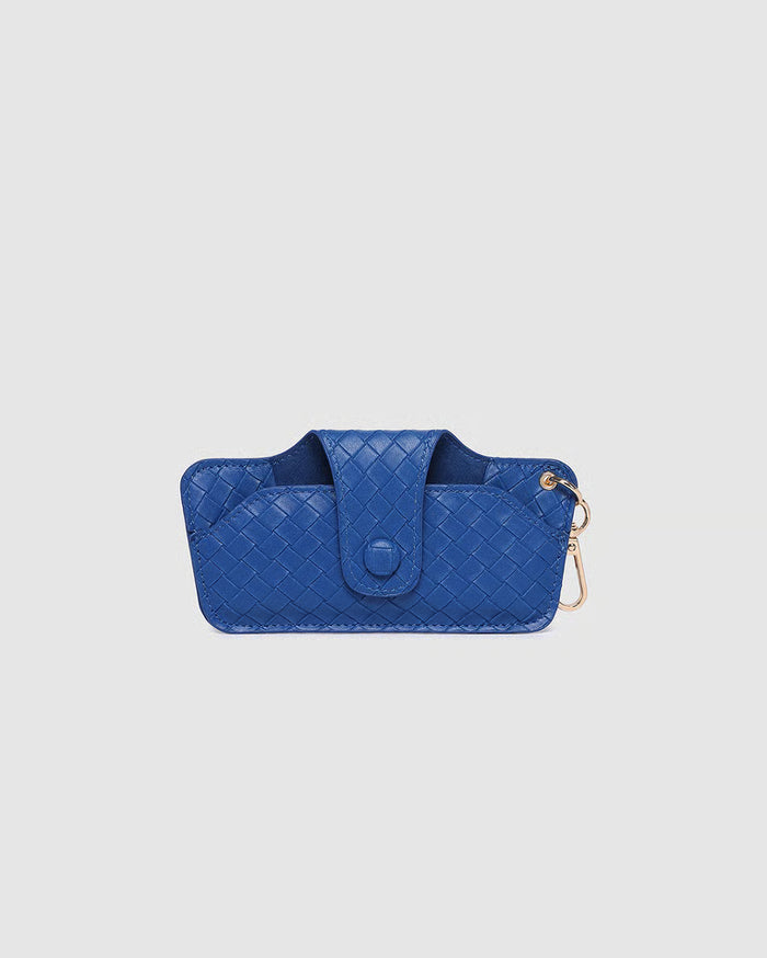 Skittle Sunglass Case - Woven Ocean Blue