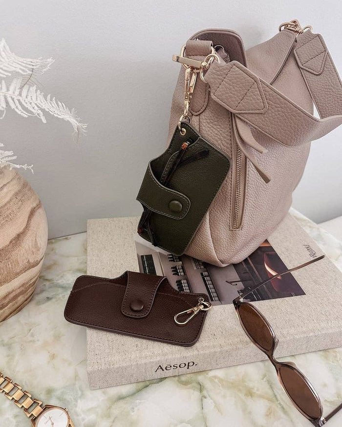 Skittle Sunglass Case in Olive