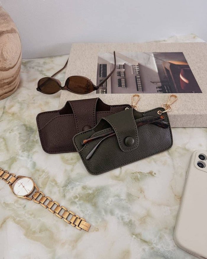 Skittle Sunglass Case in Olive